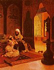 Rudolf Ernst Canvas Paintings - Favorite of the Farm